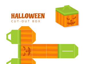 南瓜图案礼品盒食品盒设计素材 高清AI模板与应用大全